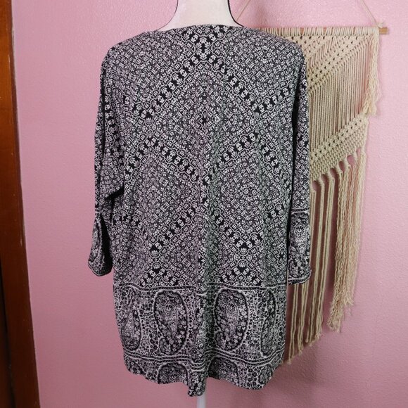 Lucky Brand | 3/4 Sleeve Tunic Top XL - Picture 5 of 8